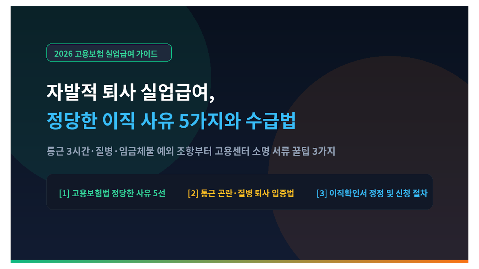 자발적 퇴사 실업급여 정당한 이직 사유 및 수급 자격 미니멀 썸네일
