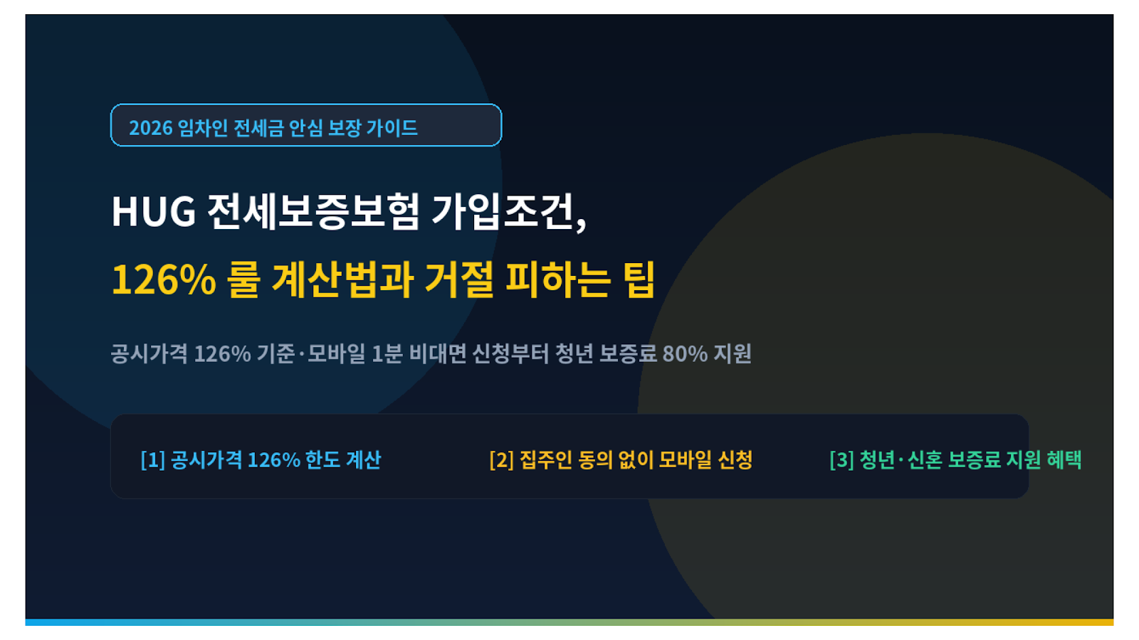 HUG 전세보증보험 가입조건 126% 룰 계산법과 거절 피하는 팁 미니멀 썸네일